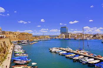 porto, gallipoli, Salento, puglia, moře, Itálie, nebe, voda, mraky, letní, lodí