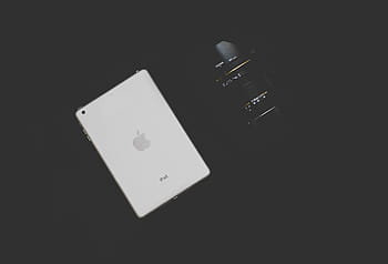 bílý, ipad, vedle, Černá, kamerové čočky, dslr, Fotoaparát, objektiv, sigma, tableta, pracovní stanice