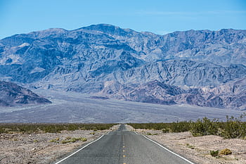 empty, road, bushes, daytime, photograph, grass, field, mountain, valley, landscape, nature
