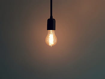 turned-on bulb, lit, incandescent, bulb, light, lamp, wire, electricity, hanging, light bulb, illuminated