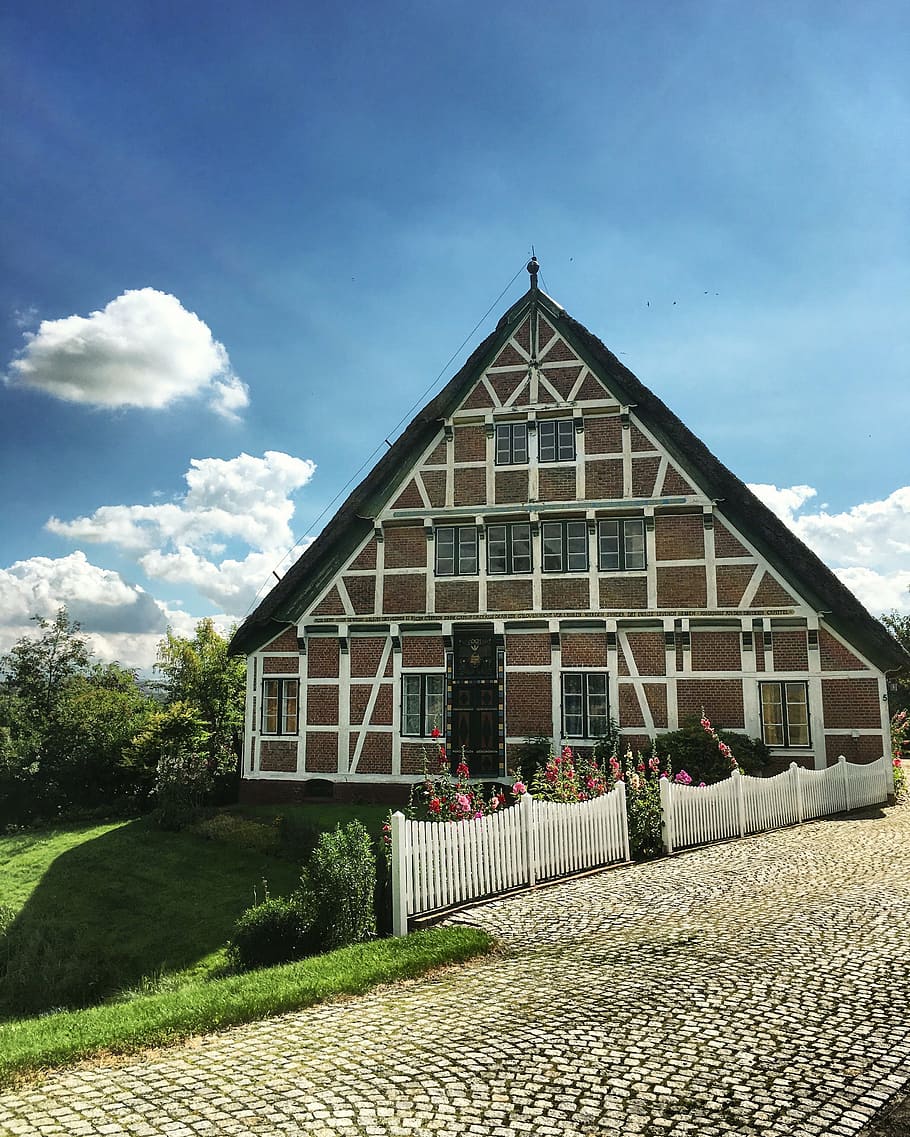Hamburg, staré země, jabloně, plantáží, vazník, oblasti pěstování ovoce, historicky, nostalgie, cestovat, romantický, Německo