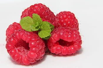 raspberry, mint, berries, fruit, raspberries, red, ripe, fresh, summer, healthy, vitamins