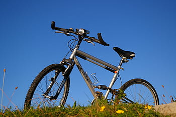 grijze hardtail fiets, fiets, fietstocht, wielersport, Mountain bike, tour, weg, vrije tijd, fietsers, vakantie, natuur