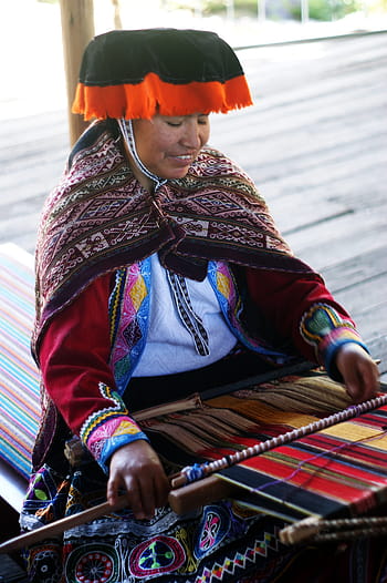 tkadlec, kostým, Peru, kultura, Andy, tradice, peruánský, sierra, barvy, tradiční, ženy
