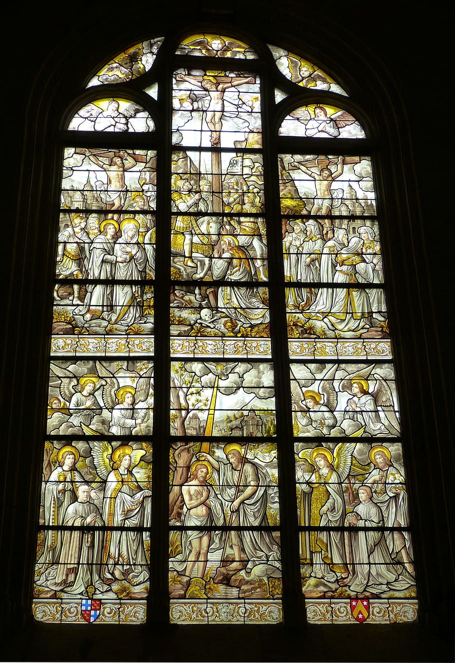 church, window, church window, stained glass, bible, jesus, historically, christian, passion, baptism, john of the baptist