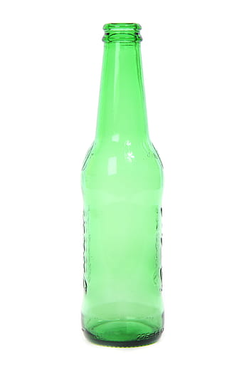 prázdný, zelená, průsvitný, skleněná láhev, alkohol, pivo, láhev, čistý, detail, napít se, sklenka