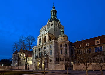 Museu Nacional, Munique, Baviera, fotografia noturna, isar, alemanha, cidade velha, marienplatz, cidade, historicamente, turismo