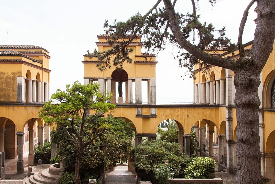 stará vila, rezidence, starý, vila, rezidence, staré vily, vittoriale italiani, muzeum, gardone riviera, Itálie, gabriele d'annunzio, giancarlo maronit