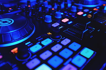 skud, tæt på, dj udstyr, teknologi, musik, parti, blande, pladespiller, lyd, klub dj, natklub