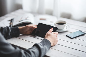 menggunakan, tablet, Manusia, teknologi, kerja, tangan, bisnis, smartphone, internet, Tangan manusia, pria