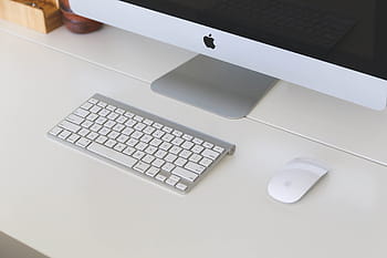 magická klávesnice, kouzelná myš, bílý, povrch, imac, mac, počítač, plocha počítače, klávesnice, myš, kancelář