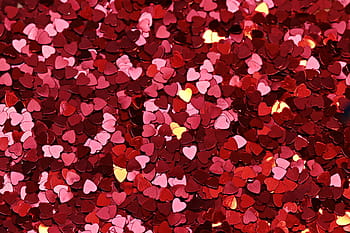 bunch, heart, cutout, decor, lot, background, texture, red, red heart, shine, hearts shiny