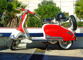 lambretta, scooter, scooter vermelha, scooter vermelha lambretta, motocicleta, transporte, motor, urbano, veículo, vintage, velho