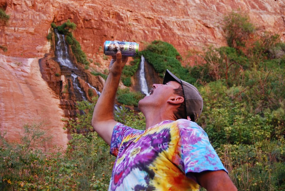sladká voda, pivo, řeka colorado, Grand Canyon, zábava, muž, Den otců, žízeň, pití