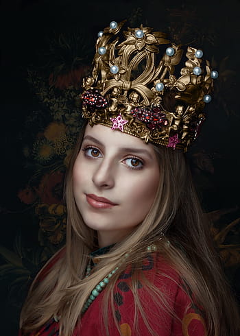 queen, gentlemanly, woman, medieval, noble, historically, crown, castle, royal, dress, princess