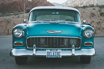 šedozelená chevrolet, bel, vzduch, šedozelená, chevrolet bel air, auto, staromódní, retro stylu, klasický, Historické auto, starý