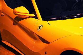สีเหลือง, เฟอร์รารี, รถ, supercar, รถยนต์, ขนส่ง, รวดเร็ว