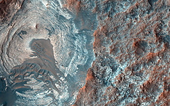 nasa, mars, crate, dark, dunes, surface