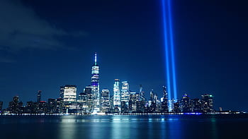 omaggio alla luce, 9 11 memoriale, nyc, New York City, 911, WTC, Manhattan, architettura, grattacieli, paesaggio urbano, centro