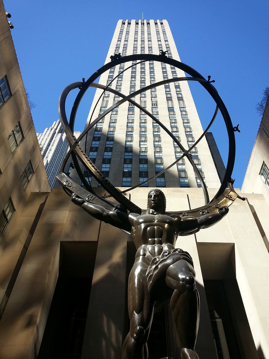 κέντρο Ρόκφελερ, Νέα Υόρκη, ουρανοξύστης, nyc, αρχιτεκτονική, Κτίριο, Μανχάταν, ΗΠΑ, εξωτερικό κτίριο, ημέρα, δομημένη δομή