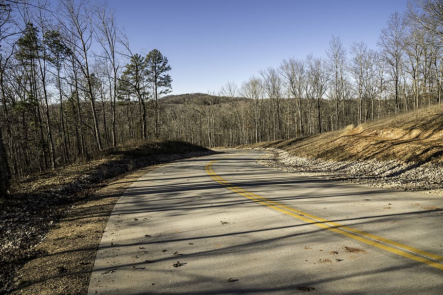 echo bluff state park, Roadway, Mountain, Echo, Bluff, State Park, Missouri, photos, outdoors, public domain, sky