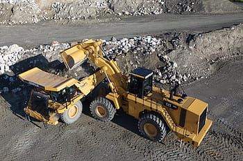 hjullæsser, kat, 992k, 777F, dumper, SKW, Indlæser, larve, byggemaskiner, byggearbejde, arbejdsmaskine