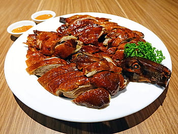 nakrájený, Pekingská kachna, deska, pečená kachna, 烧鸭, čínština, Asie, kuchyně, orientální, opečený, šťavnatý