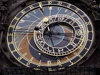 Prague, Astronomical Clock, clock, moon phases, astronomy, time, date, astrology sign, number, travel destinations