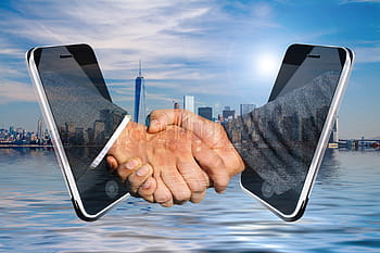 silver iphone 3 gs, 3gs, digital, wallpaper, shaking hands, handshake, arrangement, contract, hands, smartphone, online