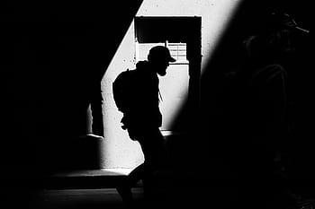 Schattenbildfoto, Person, Struktur, dunkel, Menschen, Mann, Kerl, Gehen, Silhouette, Licht, Frau