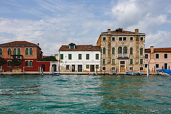 美しい、 カラフルな、 ムラノ島、 ムラーノ、 島、 イタリア、 水、 休暇、 建築、 建物、 都市
