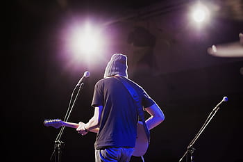 concert, stage, show, spotlight, lights, guy, man, people, music, musician, band