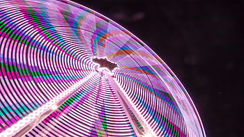 lighted ferris wheel, Ferris wheel, abstract, backgrounds, blue, multi Colored, pattern, night, illuminated, long exposure