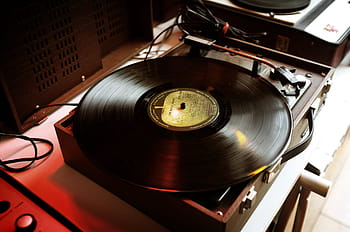 Černá, gramofonová deska, šedá, gramofonu, vinyl, hudba, zvuk, starý, technologie, záznam, vinylový hráč