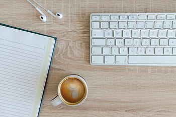 computer, office, table, keyboard, wood, work, business, desk, notebook, background, wooden