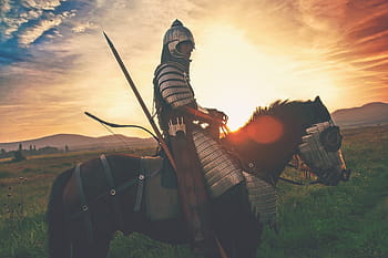 uomo, equitazione, cavallo, d'oro, ora, cavallo soldato, soldato, guerriero, guerra, battaglia, militare