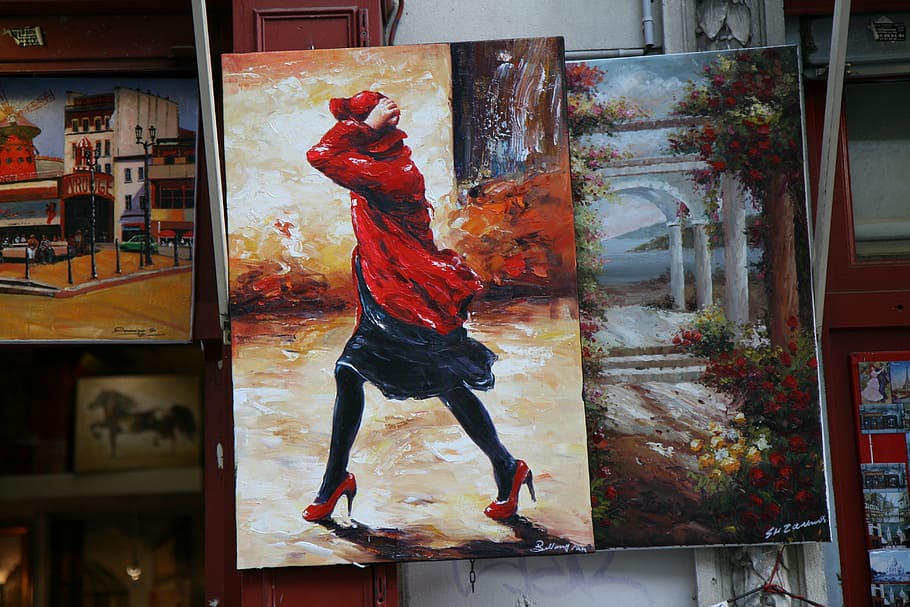 postava, montmartre, malíř