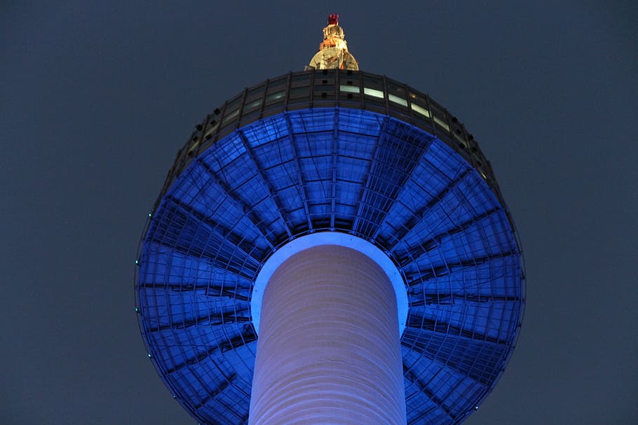 namsan, n seoul tower, seoul, republic of korea, namsan tower, night view