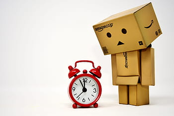 amazon box, looking, alarm clock illustration, the eleventh hour, time to rethink, disaster, time for a change, alarm clock, clock, ring the bell, dial