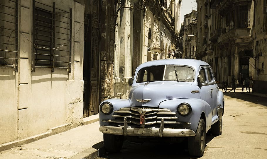 almendron, kuba, auto, klasické auto, Havana