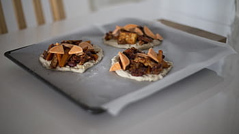Pasticcino, nero, vassoio di metallo, infornare, dolce, Patata, radice, verdura, cibo, cucina, ingredienti