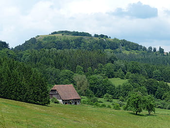 rána pěstí, idyla, stodola, scheuer, letní den, hospodařit, swabian alb, wenzel kámen, ovce hory, zollernalb, bílé okapy