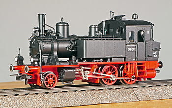 locomotiva a vapore, modello, scala h0, 1-87, localmente a terra, bavarese, punto 2-3, BR70, 70 anni, storicamente, diramazione