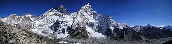 horské alpy, vzdálenost, Mount Everest, Himaláje, nuptse, lhotse, sagarmatha, qomolangma, chomolungma, panoráma, trekking