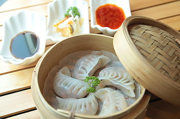 à la vapeur, dimsum, rond, marron, bol de vapeur, cuisine chinoise, chinois, aliments, cuisine, repas, boulette