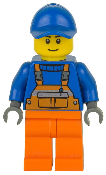 lego, figurine, éboueur, couvre-chef, casque, coupé, jouet, garçons, casque de travail
