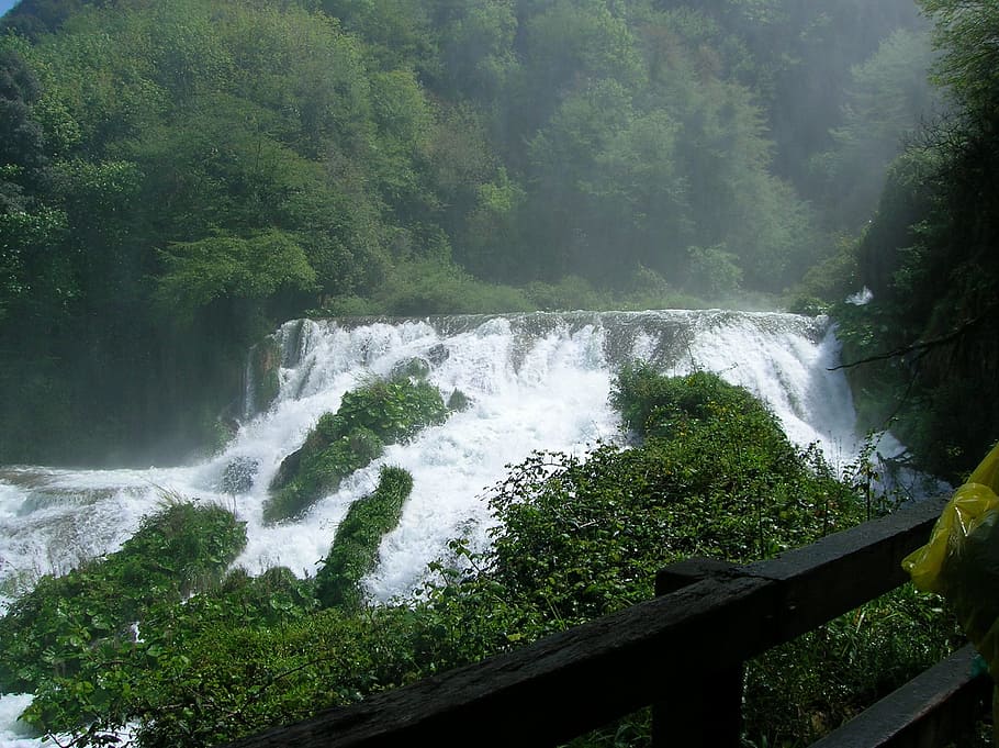 cascata delle marmore, marmore, waterfall, nature, river, water, forest, stream, scenics, tree, landscape
