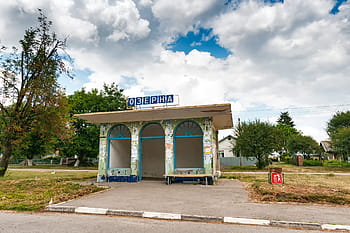 autobusová zastávka, město, ternopil, Тернопіл, autobus, stop, тернопіль, Ukrajina, silnice, slunce, modrý