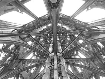 ulm katedrála, münster, architektura, budova, kostel, dom, gotický, pilíř, stuetz pfeiler, oblouky, arkády