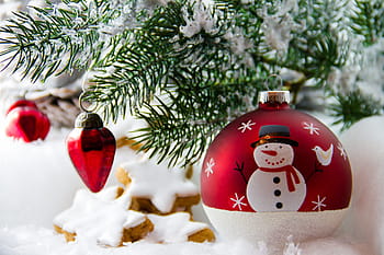 bílý, Červené, sněhulák tisk cetka, Vánoce, Vánoční cetka, hvězda, cookies, cookie, weihnachtsbaumschmuck, vánoční ozdoby, strom dekorace